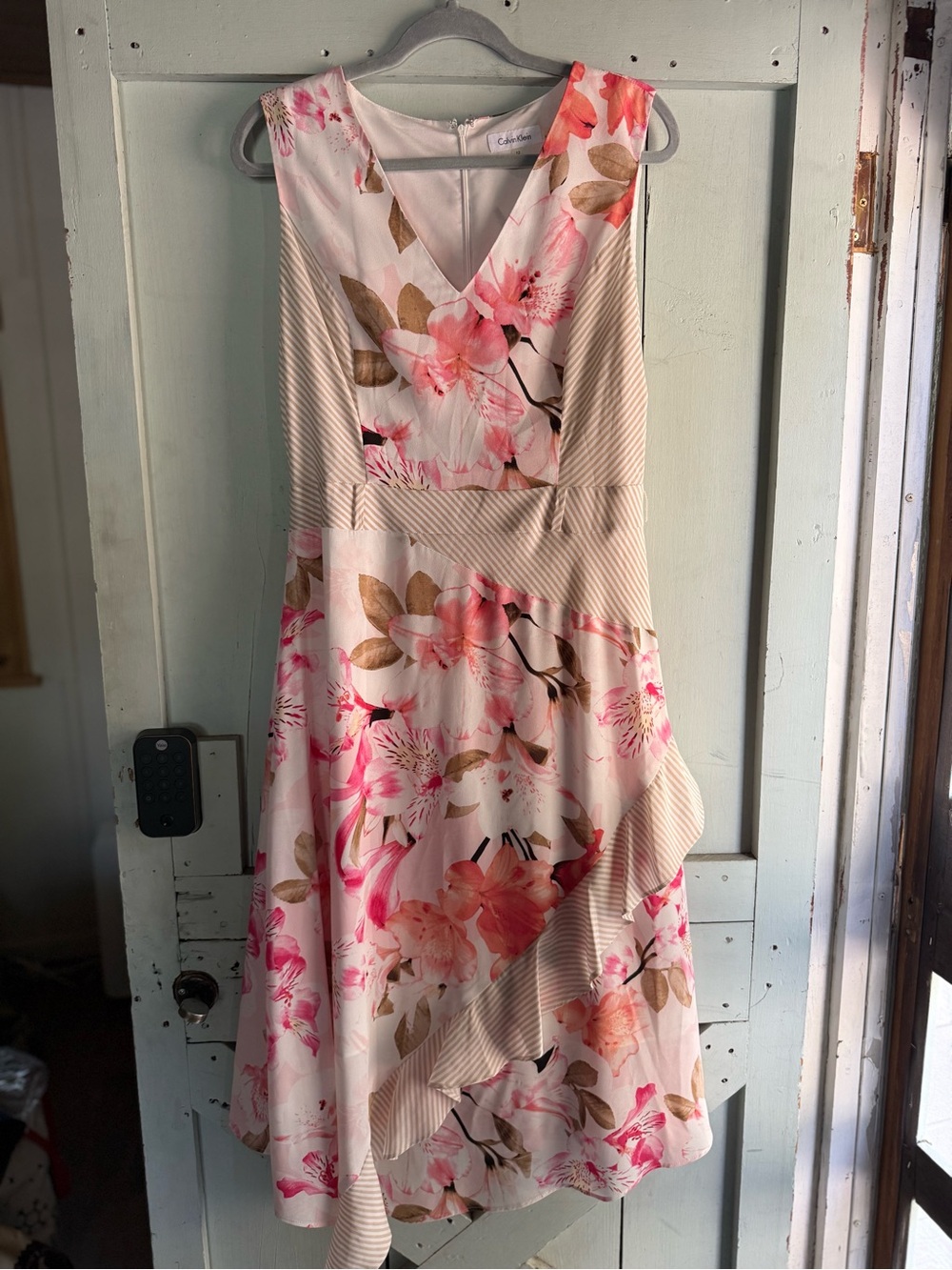 Calvin Klein Ruffled Floral Summer Dress